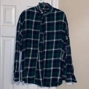 Green plaid shirt